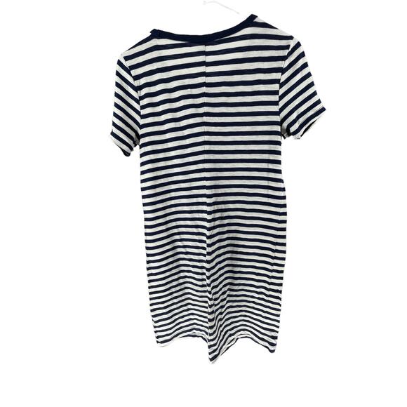 Old Navy Blue White Striped Short Sleeve Mini T-Shirt Dress Women's Size Medium - Picture 5 of 6